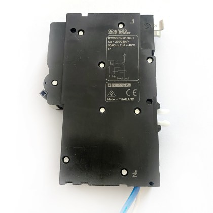 Schneider Electric QO120B10RCBO30F Plug On B20 20A 20 Amp 30mA RCBO Circuit Breaker Type AC